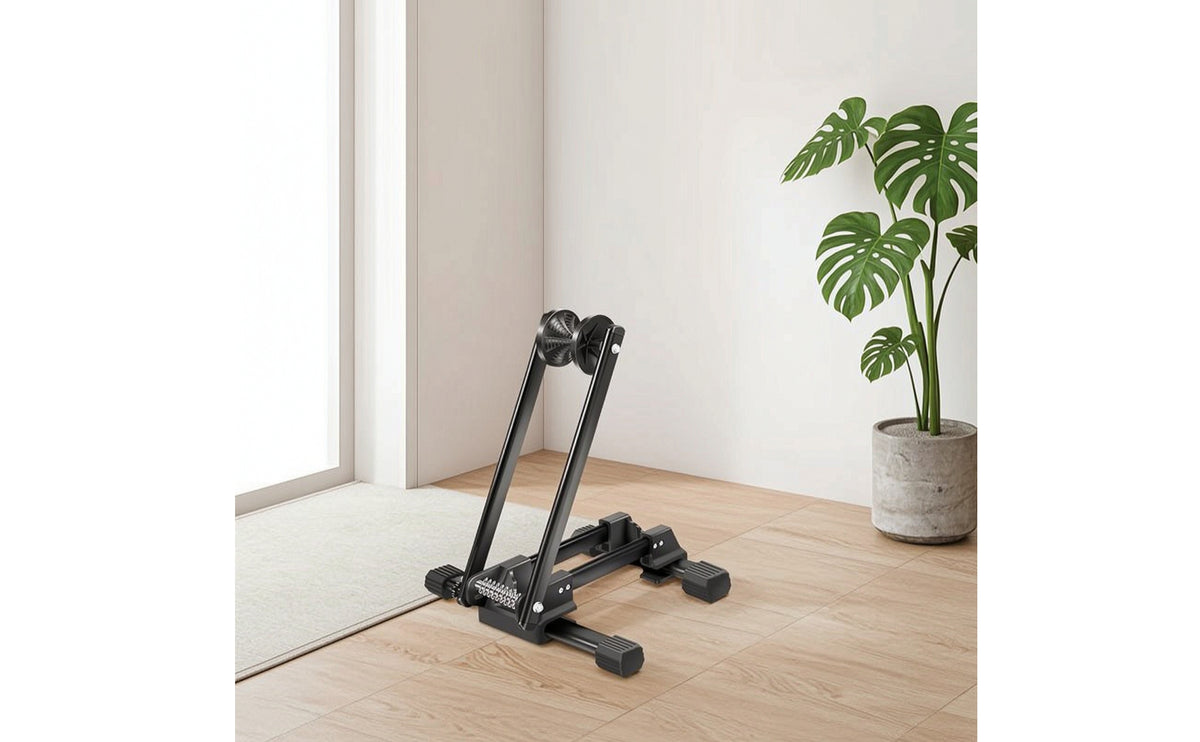 Space-Saving Foldable Bike Stand Stable Cycle Display Stand Compact Portable for Cyclists, Repair Corner