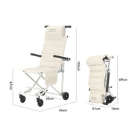 Foldable Push Cart Chair Padded Folding Wheeled Seat Armrests Outdoor Gear