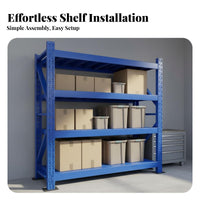 Heavy Duty Garage Shelving High Load Capacity Heavy Duty Metal Shelf All-Steel Construction Multi-Layer Adjustable Rack for Warehouse, Basement