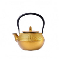 Cast Iron Teapot Textured Tea Server Forward Spout