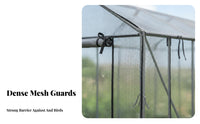 Bird Proof Net Greenhouse Breathable Mesh Plant Enclosure Sun Protection Growing Tent Sturdy Frame for Gardeners, Home Growers, Hobbyists, Garden, Vegetable Plot, Balcony, Patio