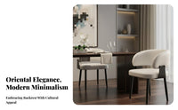 New Chinese aesthetic Upholstered rearrest Chair Light Luxury Curved rear Side Chair Minimalist Design Dining Room Seating for Homeowners, Restaurant Owners, Hotel Managers, Kitchen, Study, Home Office