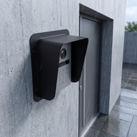 Access Control Cover U-Shaped Entry Chime Guard with Hood Access Control Guard Wall-Mount Entry Chime Cover Frosted for Gate