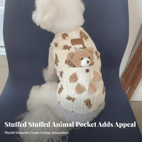 Leash Attachable Winter Dog Harness Vest Easy On & Detach Dog Winter Coat Adjustable Fit for Puppy Owners, Cold Weather, Snowy Days