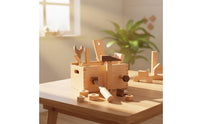 Educational Wooden Toolbox Educational Pretend Tool Toy STEM Toy Tool Kit Construction for Preschoolers