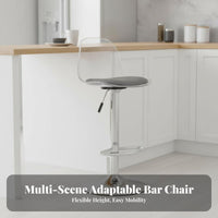 Adjustable Transparent Stool Ergonomic Backrest Clear Rotating Stool Modern Design Stable Base for Homeowners, Reception Desk