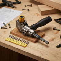 Waterproof Right-Angle Screwdriver Adapter Rust Resistant Right-Angle Drill Bit Adapter Chrome Vanadium Steel Power Tool Accessory Tight Areas