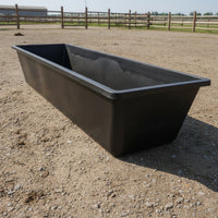 Flat-Bottom Feed Trough Rectangular Water Trough Heavy-Duty Livestock Feeder Sturdy for Pasture