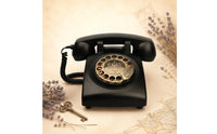 Plug and Play Retro Rotary Wheel Telephone Decorative Piece Vintage Telephone Gift Idea for Hotel Owners