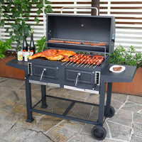 Multifunction Charcoal Grill Heavy Duty Smoker Grill Large Capacity Bbq Smoker Heat-Resistant for Homestay, Backyard