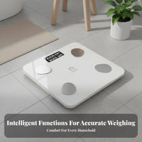 Connected Weight Scale High Accuracy Digital Home Scale Syncs with Fitness Apps Body Composition Analyzer for Families, Home Gym, Bedroom, Living Room