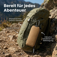 Compact MOLLE Pouch, Oxford Fabric First Aid Hip Bag with Carabiner, Tactical Tool Pouch for Hiking and Tours
