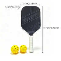 Pickleball Paddle Carbon Fiber Pickleball Racket Paddle with Perforated Grip Lightweight Anti-Slip for Beginners, Outdoor Games