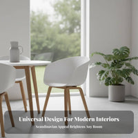 Nordic Design Molded Shell Chair adaptable Use Armless Upholstered Chair Modern aesthetic Seating Furniture Ergonomic Backrest for Homeowners, Business Owners, Interior Designers