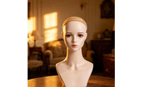 Hairpiece Display Head Braided Hair Look Female Mannequin Head Easy to Decorate Jewelry Display Bust for Salon Owners, Photo Photography