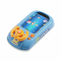 Educational Steering Wheel Driving Toy Hand-Eye Coordination Training Kids Car Racing Game Lights and Music Tabletop Car Racing Game Interactive Play for Desktop