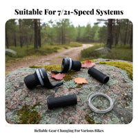 Mountain Bike Grip Gear Selector Effortless Shifting Cycle Twist Gear Selector Handlebar Gear Controls Easy to Install Wide