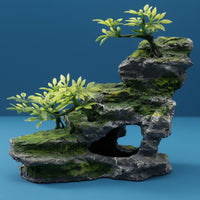 Resin Rockery Ornament Low Maintenance Resin Rockery Landscape Flat Bottom
