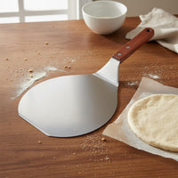 Wood Handle Pizza Peel Sturdy Round Pizza Tray Easy to Clean Cooking Tool