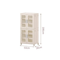 Installation-No-Assembly Foldable Shoe Cabinet No Assembly Stackable Shoe Storage Box Dust-Proof Plastic Storage Container with Doors Space-Saving for Students, Apartment Dwellers, Entryway, Dorm Room, Bedroom, Closet