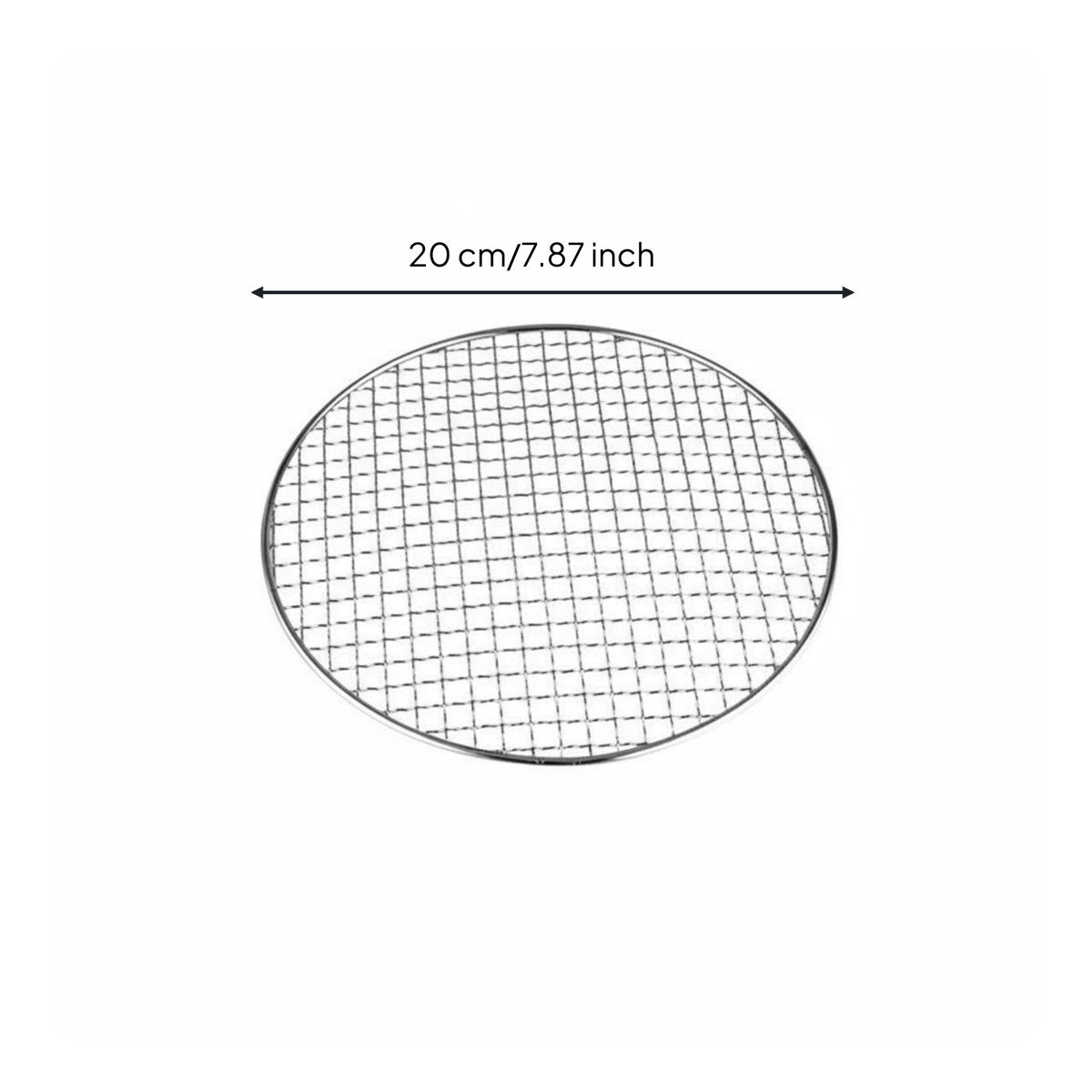 Rust-Resistant Round Barbecue Grill Net Rustproof Round Barbecue Net Easy to Clean for Campers, Outdoor, Camping, Picnic