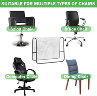 2-Pack Thickened Salon Chair Cover, Transparent with Black Edge