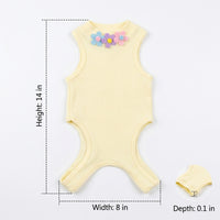 Pet Recovery Suit and Sleeveless Pullover Post Surgery Clothing for Cats and Dogs, Thin Recovery Suit for Small Dogs to Prevent Licking After Surgery