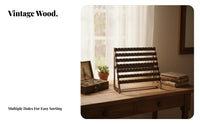 Wooden Earring Display Stand Natural Wood Material Retro Design Earring Holder Jewelry Display Rack Stable and Sturdy