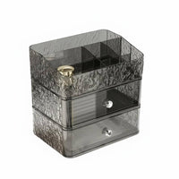 Dirt-resistantproof Clear Makeup Case with Drawers Transparent View Stackable Clear Drawer Set Multi-Compartment Cosmetic Organizer Large Capacity for cosmetic Lovers, Students, Office Workers, Dressing Table, Countertop, chest of drawers, Dorm Room