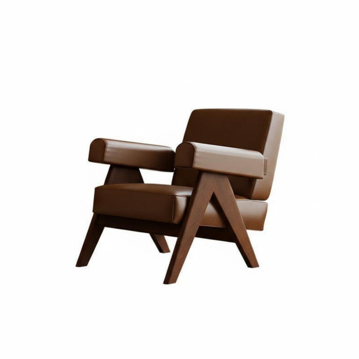 Single-Person Relaxation Seat Rustic Simplicity Aesthetic V-Leg Cane Chair Mid-Centurymid-Century-Era Modern Designer