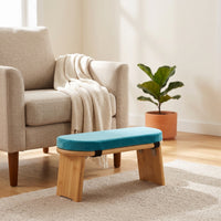 Meditation Stool Bamboo Meditation Bench Upholstered Mindfulness Stool for Meditators