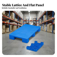 Moistureresistant Ventilated Dunnage base Multi-Purpose interchangeable-connect Dunnage Rack Stackable Plastic Pallet robustDuty for Warehouse Workers, Logistics Managers, Supermarket, Stockroom, Factory, Loading Dock