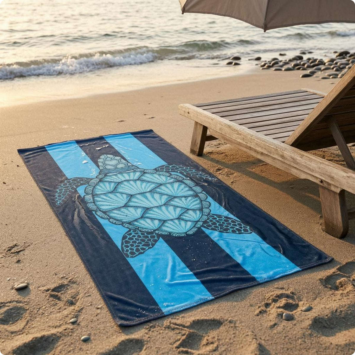 Printed Microfiber Beach Towel Lightweight Rectangular Beach Towel Quick Dry Bath Linen Soft