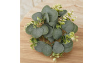 Tabletop Eucalyptus Candle Wreath Natural-Looking Candle Wreath with Eucalyptus Leaves Faux Decor Lifelike for Dining Table