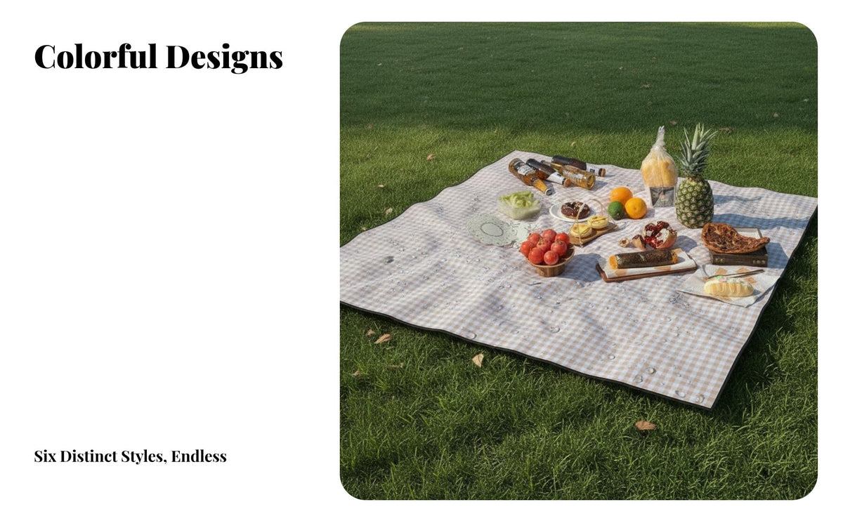 Waterproof Foldable Picnic Mat Thickened Foldable Picnic Sheet Moisture-Proof Portable Blanket Extra Large for Families, Festival on the Moveers, Picnics, Camping, Park Outings, Beach Trips