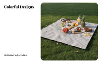 Waterproof Foldable Picnic Mat Thickened Foldable Picnic Sheet Moisture-Proof Portable Blanket Extra Large for Families, Festival on the Moveers, Picnics, Camping, Park Outings, Beach Trips