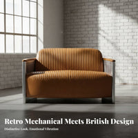 Authentic Leather Upholstery Riveted Aluminum Armchair pilot-inspired Inspired Lounge Chair utilitarian visual fashion Living Space Furniture Vintage Design for Bar Owners, residents, Readers, Man Cave, Office, Bedroom, Sunroom