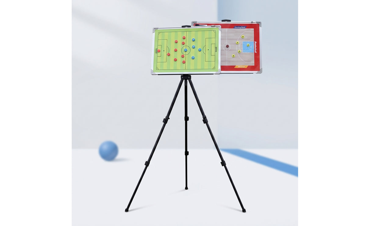 Portable Soccer Coaching Board with Stand Freestanding Coaching Board with Stand Foldable Equipment Lightweight for Sports Teams, Training Field