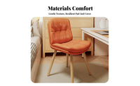 Adjustable Height Armless Swivel Chair 360° Rotation Upholstered Armless Swivel Chair Center-Back-Back Support Vanity Seat Space Saving for Students, Teens, Adults, Dorm Room, Bedroom, Small Apartment