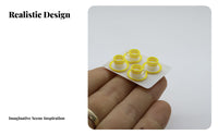 Realistic Design Dollhouse Dining Set High Intricacy Miniature Dishware Model Exquisite Intricacy S for Adults, Dollhouses