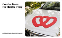 EVA Foam Double Heart Panel Matte Finish Heart Car Panel