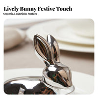Hare Napkin Holder Festive Crafted Metal Easter Bunny Napkin Holder Elegant Table Decor Metal Hare Easter Decoration for Families, Celebration