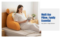 Latex Headboard Pillow, Soft Plush Backrest, Removable Cover, Cartoon Design, Multi-Functional for Sofa, Bed, Dorm