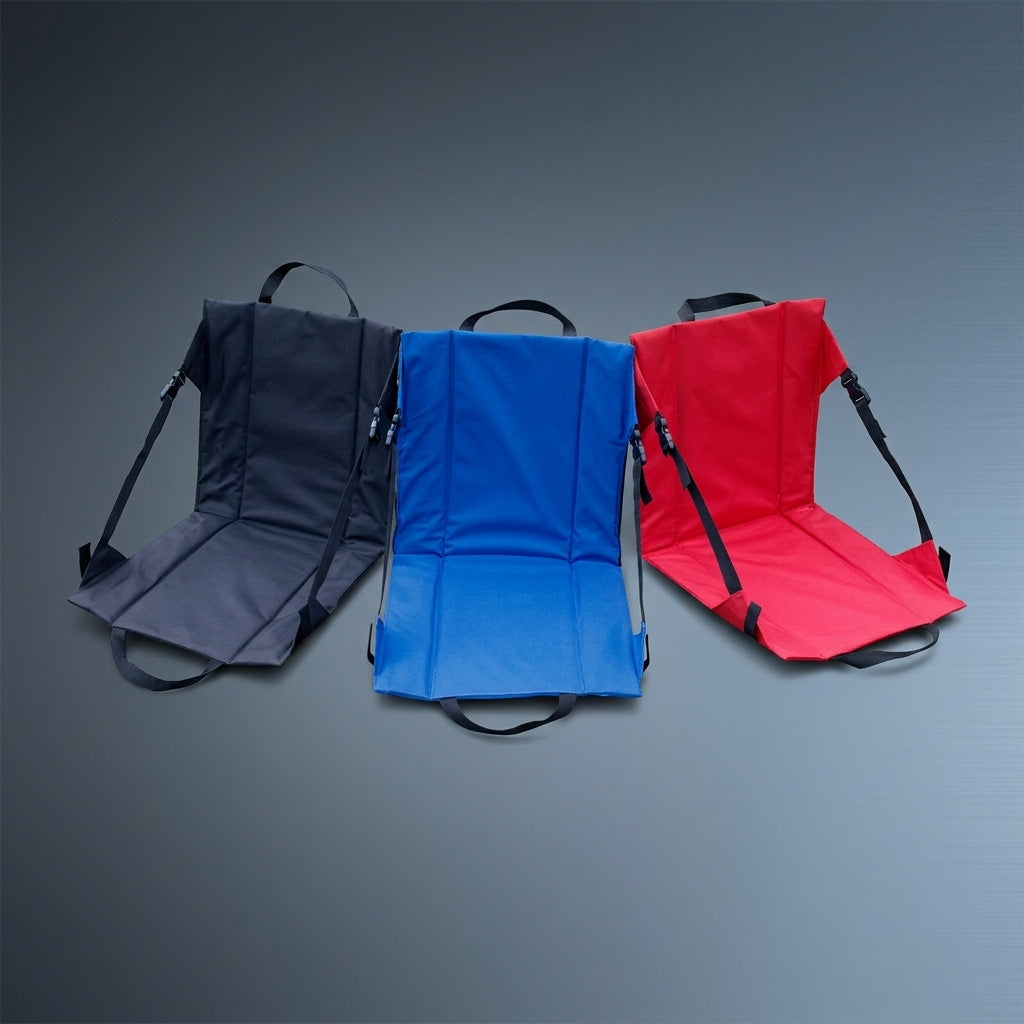 Camping Chair with Back Support and Seat Cushion, Folding Stool for Adults with Oxford Cloth, Waterproof Picnic Mat Floor Chair, Camping Stool