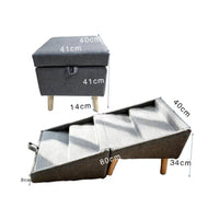 Foldable Dog Stairs Large Size Foldable Pet Stairs Space-Saving Non-Slip Pet Steps for Small Dogs, Young Dogs, Bed, Sofa
