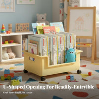 beneath-desk storage container with casters Rolling Wire Basket adaptable for Study Room