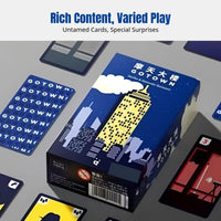 Pocket Series Urban Exploration Board Game, Tower Theme, Portable Card Game, Multiplayer Party