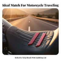Saddlebag Reflective Strip High-Reflection Side Box Lid Reflector Custom Design Hard Bag Reflective Trim for Motorcycle Riders, Night Riding, Road