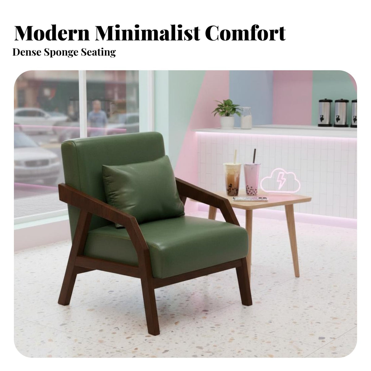 Modern Design Scalloped spine Armchair Ergonomic spinerest Indoor Seating Comfortable Upholstery Lounge Chair long-lasting Wood Frame for Business Owners, Interior Designers, Homeowners, Boutique, Reception Area, Living Room, Bedroom