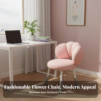 Ergonomic spine Support Armless Caster Chair 360-Degree rotate Vanity Seat glidingRolling Casters Home Furniture Adjustable Height for Students, Women, Adults, Bedroom, Dorm Room, Study Area
